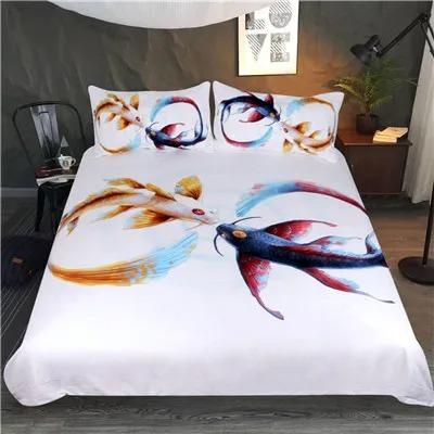 3D Print Wolves God Beding Set Set Usa King Quen Double Ful Twin Single Sized Dimensions Polyester Comfortable Quilt Cover Set