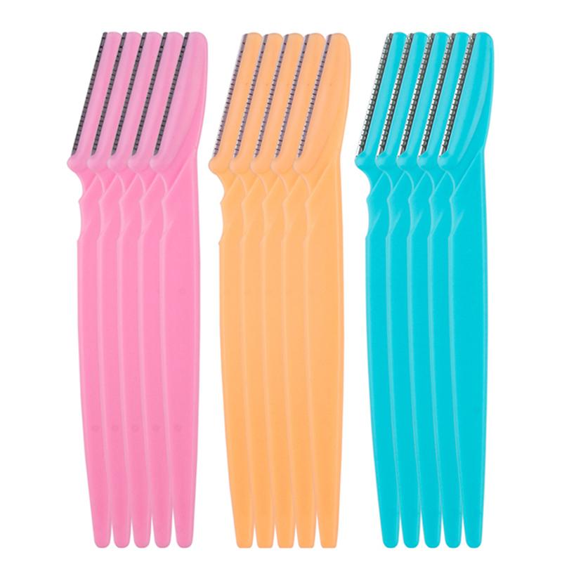 5/10/15Pcs Eyebrow Trimmer Safe Razor Face Body Hair Removal Shaver Blades Woman Eyebrows Shaping Knife Makeup Tools
