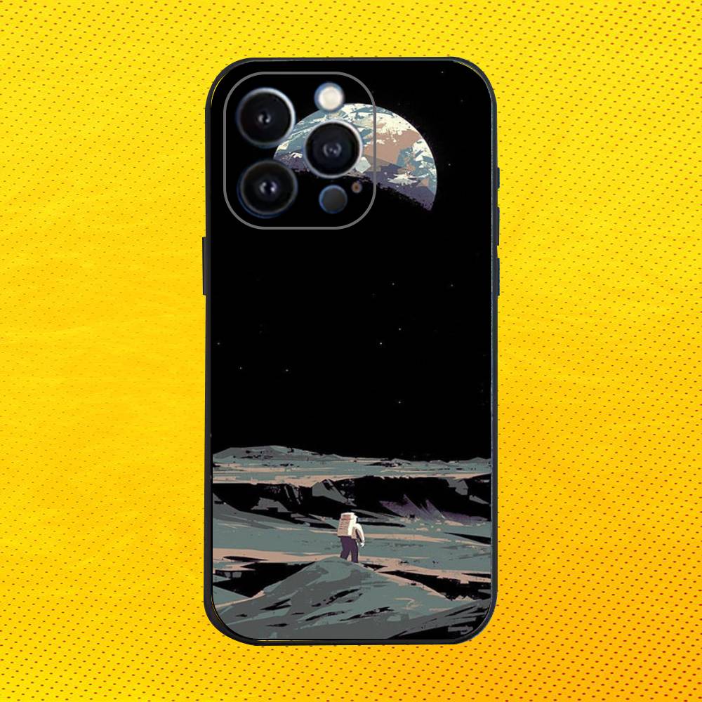 Interstellar Phone Case For iPhone 16e,16,15,14,13,12,11,Pro,X,XS,Max,XR,Plus,Mini Soft Black Cover