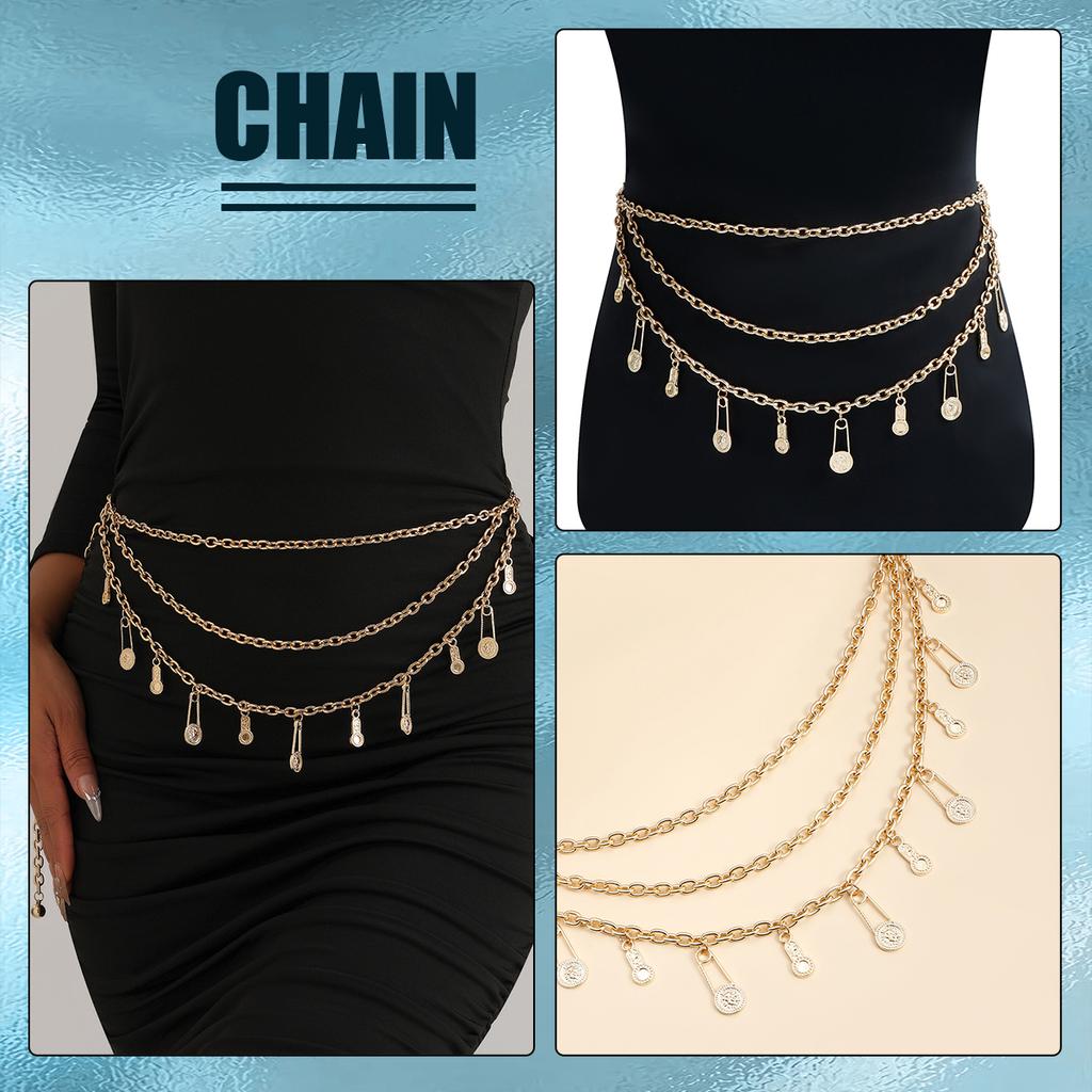 Vintage Style Lion Heads Pendant Waist Chain Versatile Waist Chain Elegant Y2K Fashion Accessory With Exquisite Charm
