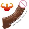 Reusable Penis Sleeve Testis Bondage Cock Extender Sleeve Penis Erection Enlargement Condoms Scrotum Rings Sex Toys For Men
