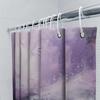 Modern Abstract Shower Curtain Waterproof Decor Bathroom Liner with 3D Effect Purple Pink White Floral Print Home Accessories Cu