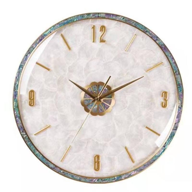 Decorative Shell Wall Clock Luxury Modern Wall Watch Silent Aesthetic Large Clocks Minimalist Nordic Elegant Living Room Watches