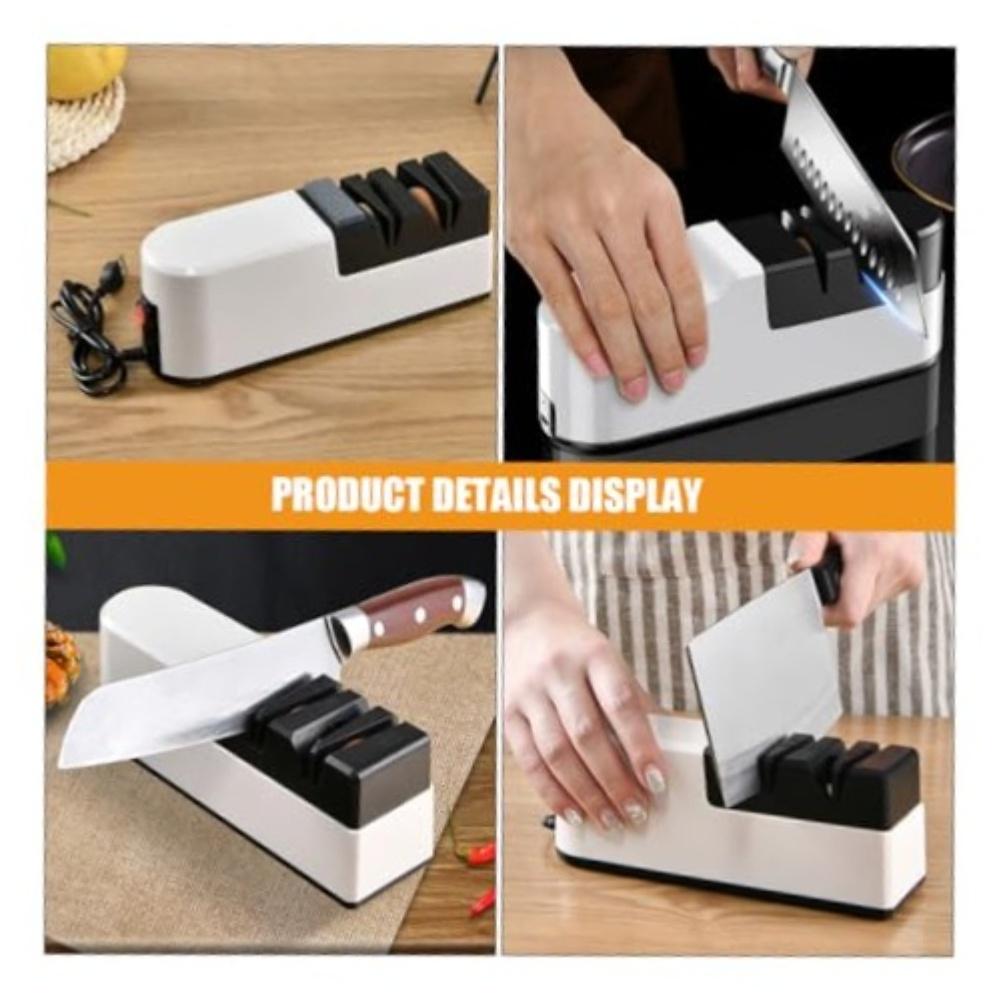 1pc Sharpener 20x7x5cm Electric Sharpener Features With Convenient Sharpening Station For Kitchen Knives Accessories Abrasive