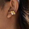 Stainless Steel Zirconia Ear Clips for Women – Luxury No-Piercing Earrings, European & American Style, Autumn & Winter Collection.