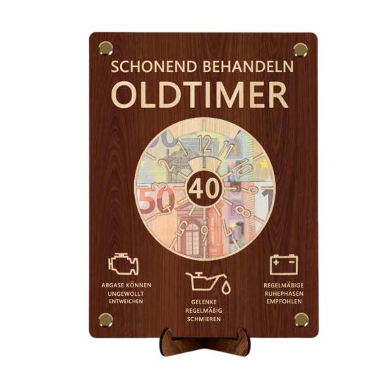 Знак для вечеринки в честь дня рождения Винтажный Декоративный деревянный настольный знак на 40-й 50-й 60-й дни рождения с подставкой для центральных композиций вечеринки Домашний декор стола A