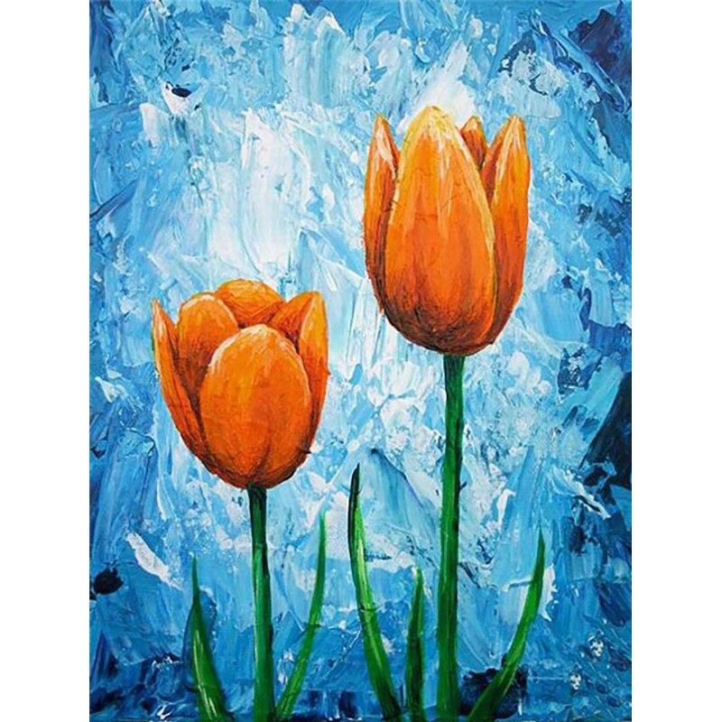New 5d Diy Painting Diamond Flower Diamond Embroidery Cross Stitch Rhinestone Full Round Drill Crafts Art Home Decor Gift