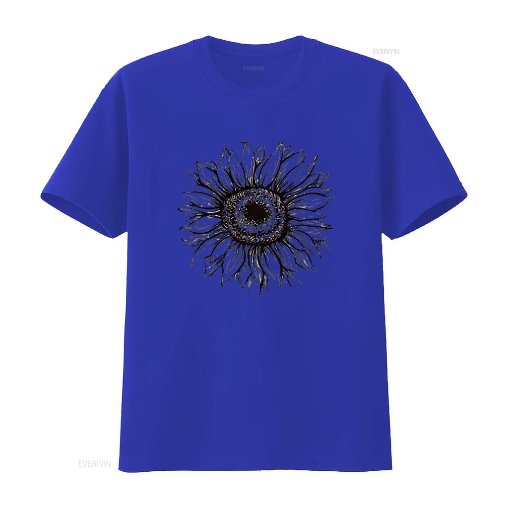 Women s T Shirt  Sunflower Loose Summer Tops White 2X Large vintage Washed homme streetwear Unisex Top For Everyday Wear