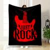 Electric Guitar Just Rock Blanket Bedroom Blanket for Livingroom Couch Lunch Break Soft Throw for Friend's Festival Gift