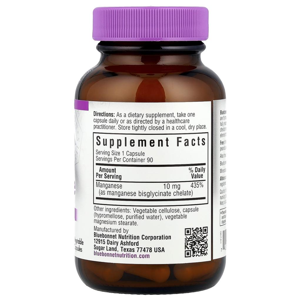 Chelated Manganese, 10Mg, 90 Veggie Caps