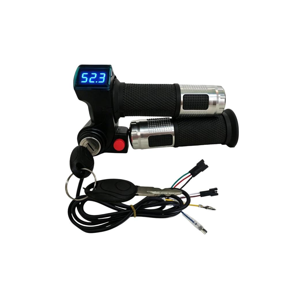 Blue Screen Electric Vehicle Throttle Grip with Reverse Voltage Display