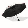 1pc Mushroom Hearts Automatic Open/close, All-Season Portable Folding Umbrella, Travel, Everyday, Formal Events - Compact Luxury Parasol, Outdoor Acce
