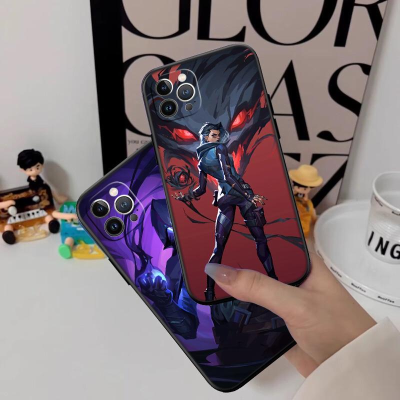 V-VALORANT New High-End Shell Phone Case for iPhone 16 15 14 13 12 Pro Max Plus Mini