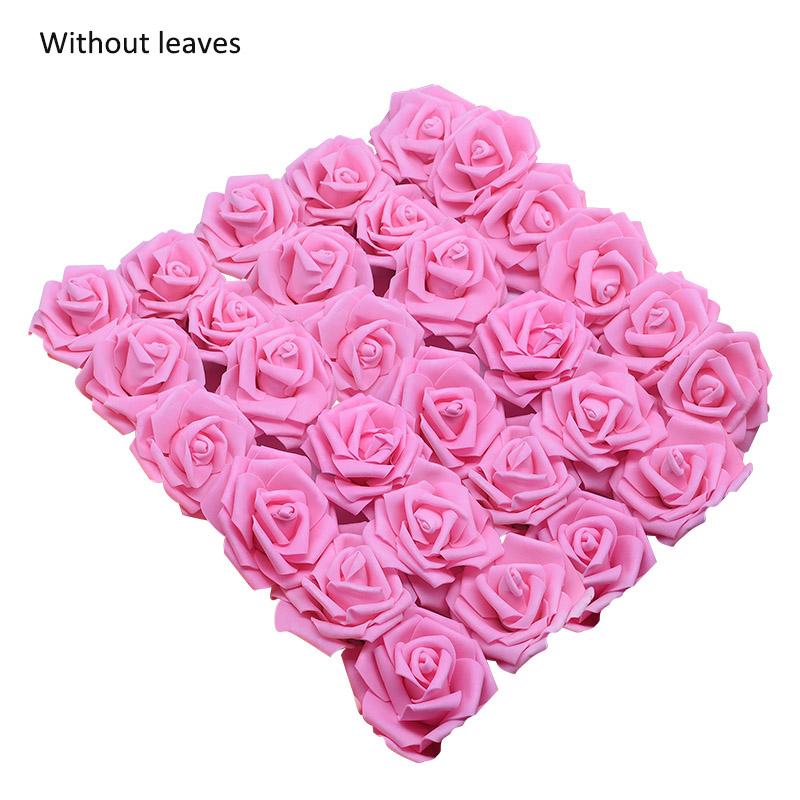 25Heads 8CM Artificial PE Foam Rose Flowers Bride Bouquet Flower For Wedding Party Decorative Scrapbooking DIY Flower