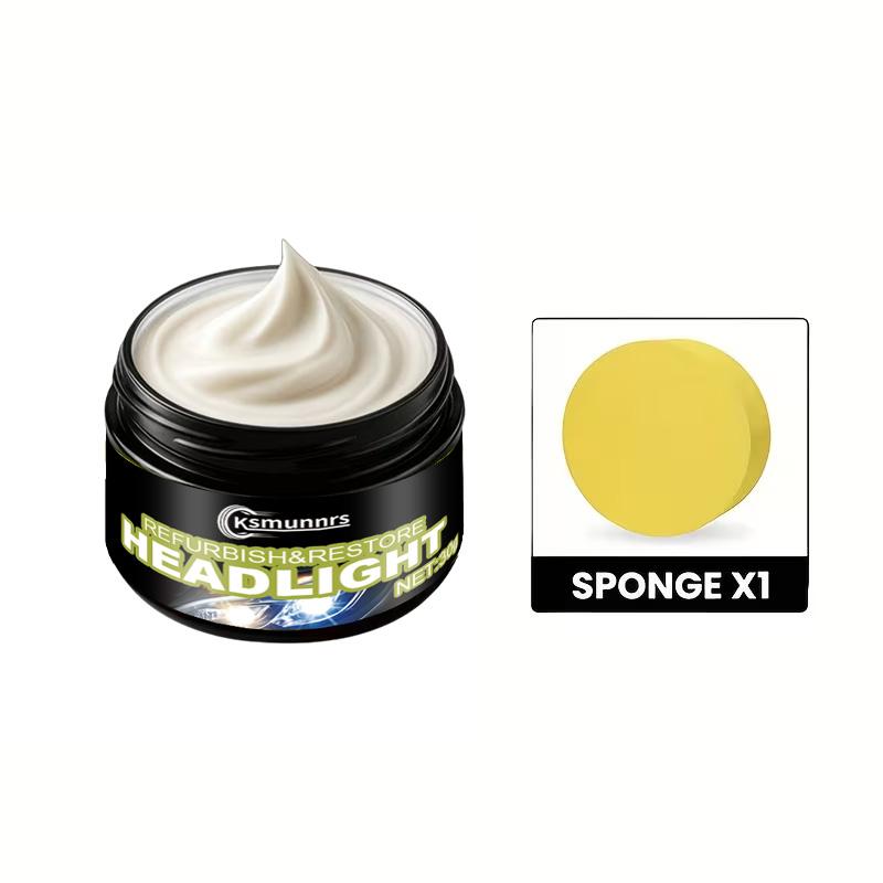 Automotive Headlight Repair Wax – Headlight Refurbishing Polish. Repairs yellowing, oxidation and hazing for brighter illuminati