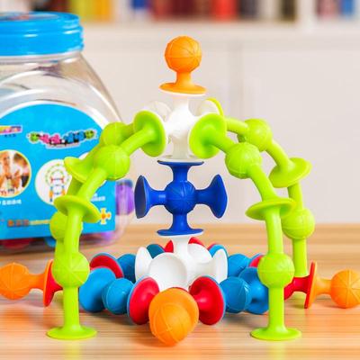 TPR Soft Suction Cup Building Blocks - Fun Educational DIY Toy for Kids