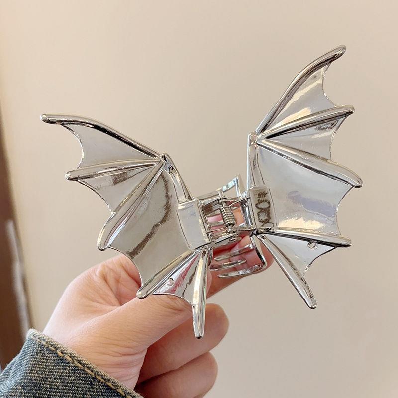 Halloween Legierung Tier Fledermaus Haarklammern Frauen Mädchen Minimalistisch Y2K Metall Haifisch-Klammer Gothic Feiertags-Haarschmuck