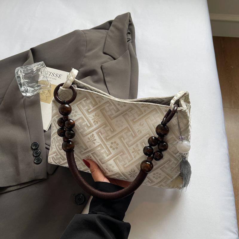 

Сумка подмышку Простая одноплечевая сумка для лета Маленькая сумка для переноски на работу бежевый