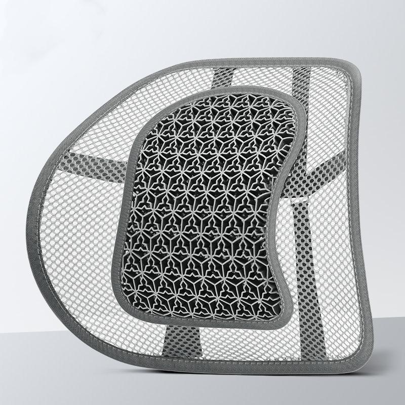Car Seat Chair Back Cushion Mesh Breathable Lumbar Back Brace Car Seat Chair Cushion Massage Back Cushion Pad Support HomeOffice