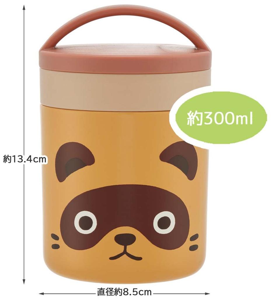 Skater Antibacterial Insulated Soup Tanuki Jar/Pot, 300ml, Design, LJFC3AG-A