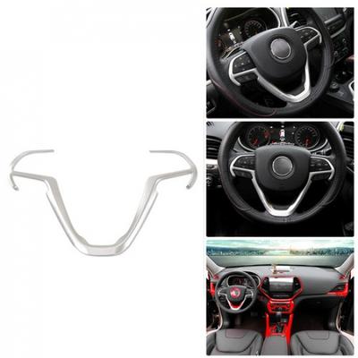 Steering Wheel Moulding Decor Cover Trim for Jeep Grand Cherokee 2014-19 Silver