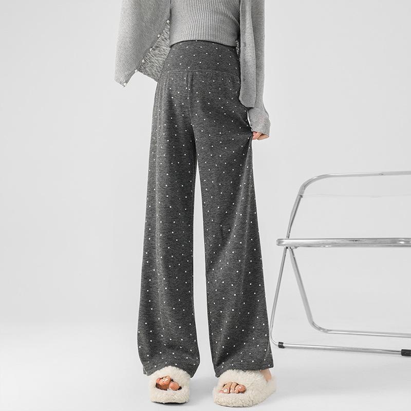 Loose Wide-Leg Maternity Pants - No Drawstring, Slimming Casual Drape, Spring Style L