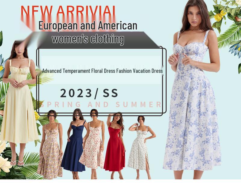 2026 Elegant French Summer High-End Sling Dress for Women