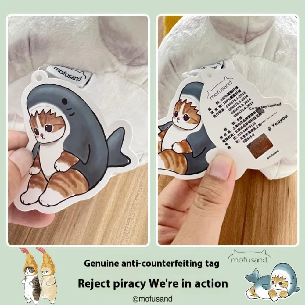 Brinquedos de Pelúcia Mofusand 30/50cm Fantasia Cosplay de Gato Kawaii Com Roupas de Dino/Vaca Animal de Pelúcia Fofo Presente de Aniversário Para Crianças e Menina