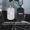 Auto Styling Edelstahl Halsketten Personalisierte Anhänger Halsketten Zubehör Für BMW M 1 3 4 5 6 7 Serie X1 X3 X4 X5 G20 G38 F48