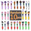 5/10 Stück Halloween Stifte Mini 4-in-1 Farben Einziehbar Bunter Kugelschreiber Kürbis Geist Fledermaus Schreibwaren Schulparty Geschenk