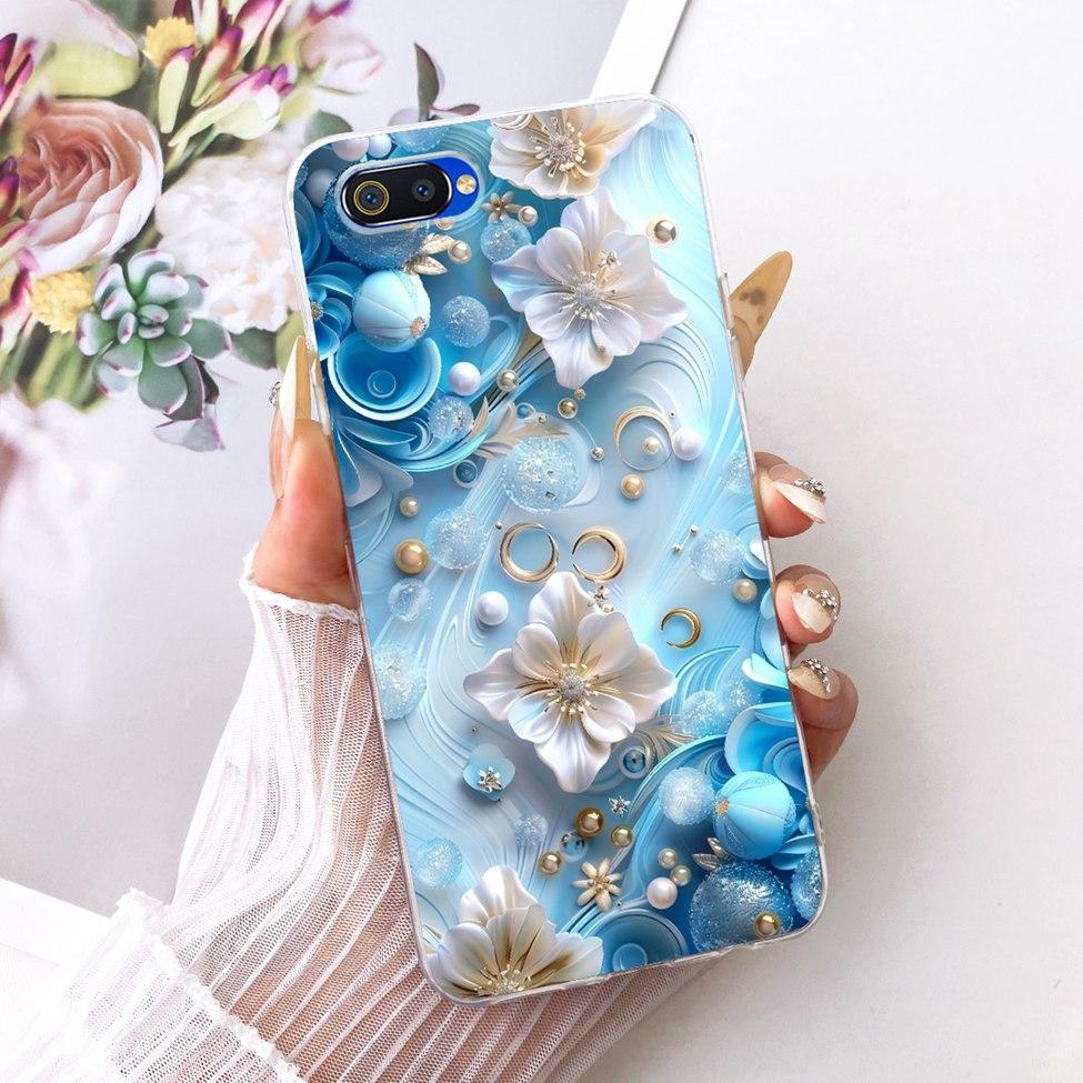 Transparent For Realme C2 Case Cover Cute Fashion Butterfly Funny Painted Casing For Realme RMX1941 RMX1945 RMX1943