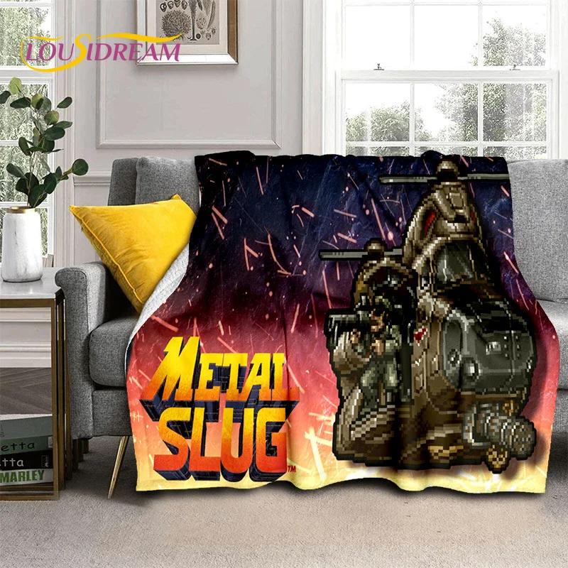 Cartoon Metal Slug Gamer Retro Game Blanket,Soft Throw Blanket for Home Bedroom Bed Sofa Picnic Travel Office Cover Blanket Kids