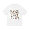 2025 Autumn and Winter Fashionable and Comfortable Cotton T-shirt Cute Cartoon Owl Print Men's Women's Plus Size Couple T-shirt