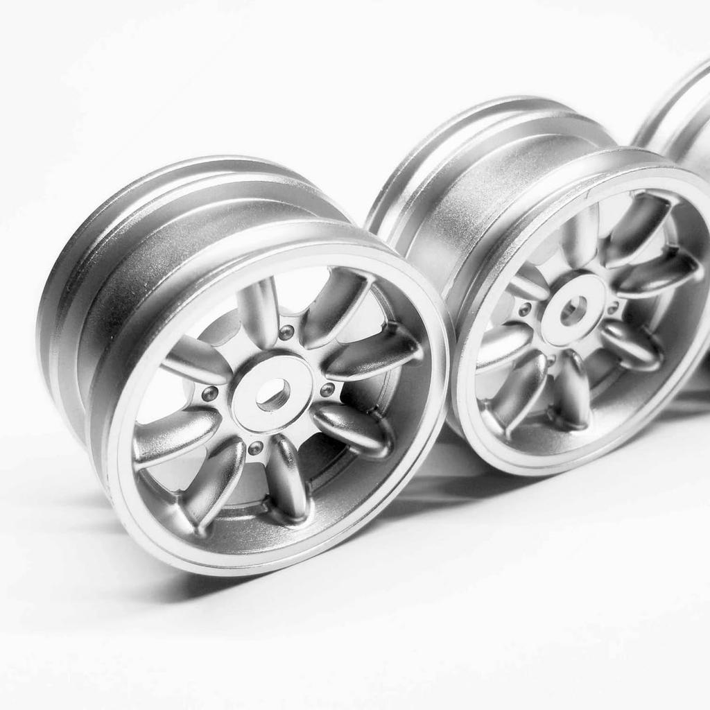Kingfly Ultra-Lightweight Aluminum Alloy Wheel Frames for Tamiya Mini Cooper Reinforced Wheels (4-Pack)