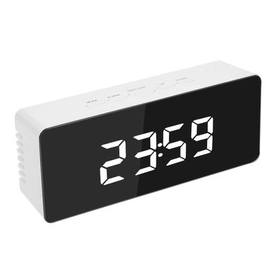 Digitaler Wecker, Schreibtischwecker, LED-Spiegelwecker, Temperaturanzeige