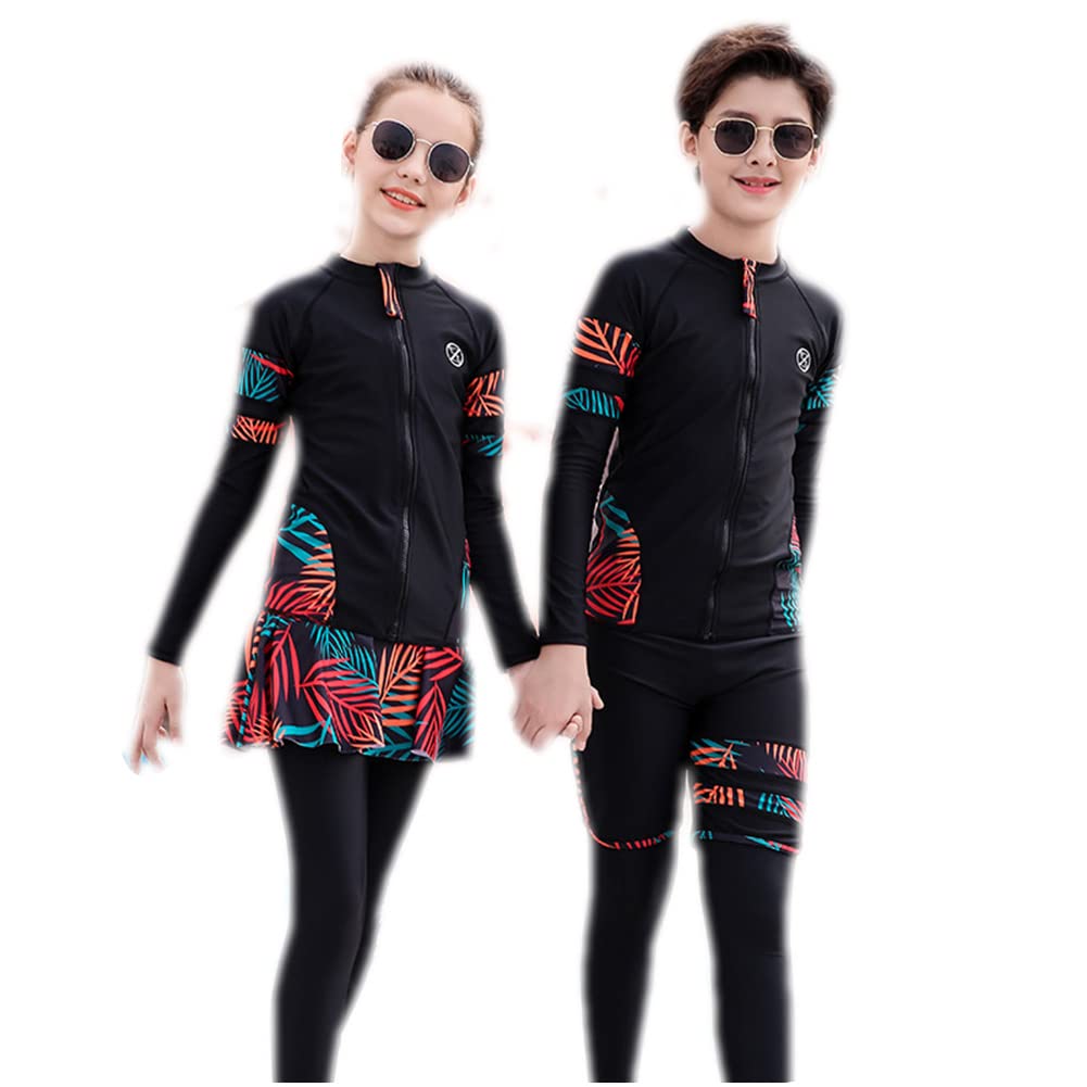 Kids Swimsuit for Boys and Long Sleeve Rash Separate Top and Bottom UV UV Competitive Water [NICEYY] Girls, Guard, Set, Swimwear, Protection,
