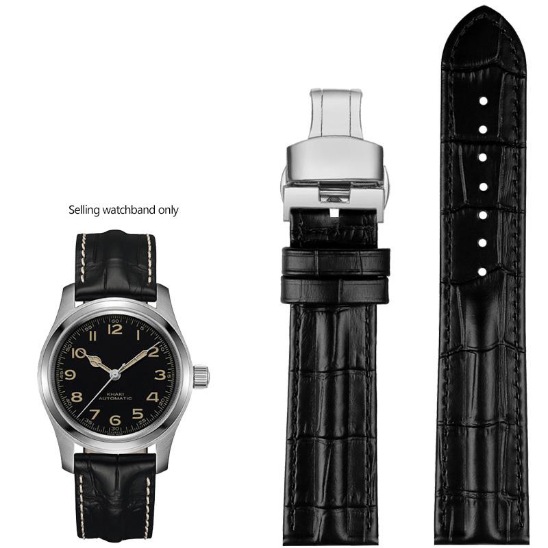 Echtes Leder Uhrenarmband Für Hamilton Khaki Field Jazz H70605731/H32705521 Herren Rindsleder Uhrenarmband Armband 20mm 22mm