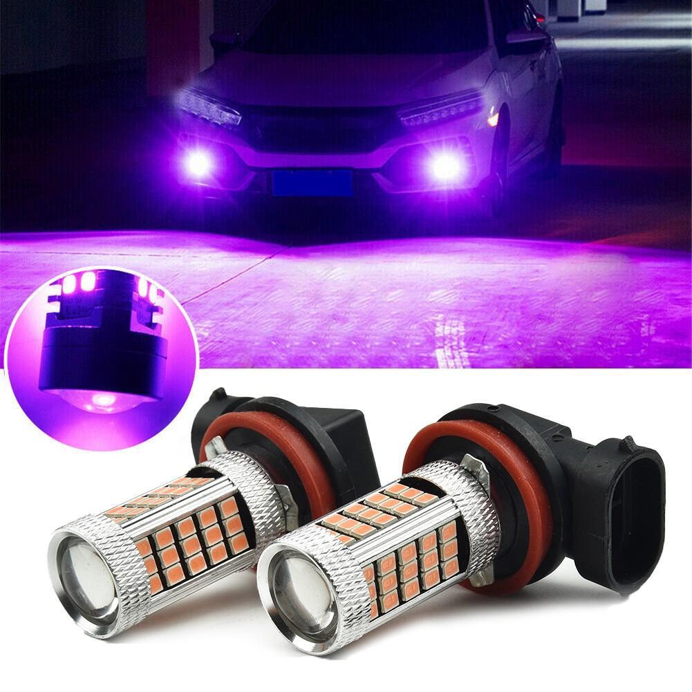 Pink Purple H11/H8 LED Fog Driving Lights  for DRL Bulbs Car Accessories