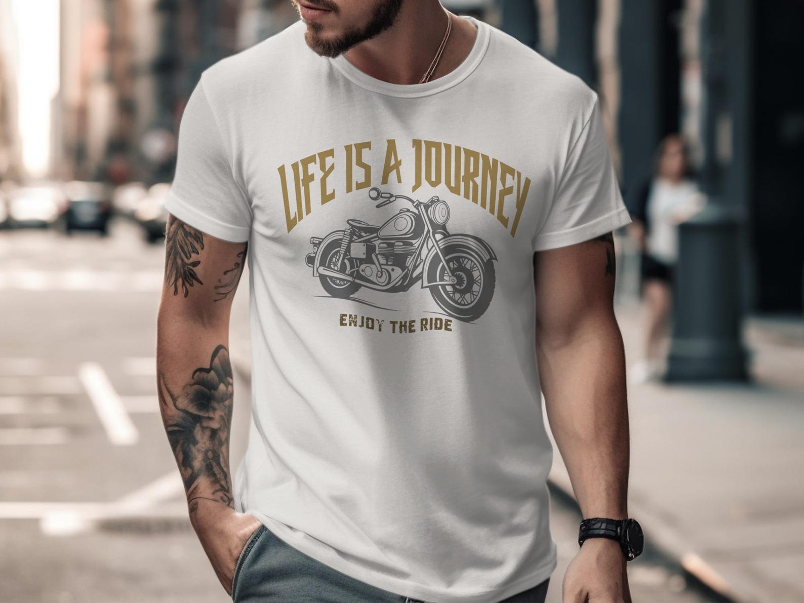 Life is a Journey Motorcycle T-Shirt, Vintage Biker Tee, Road Trip Adventure Shirt 4XL