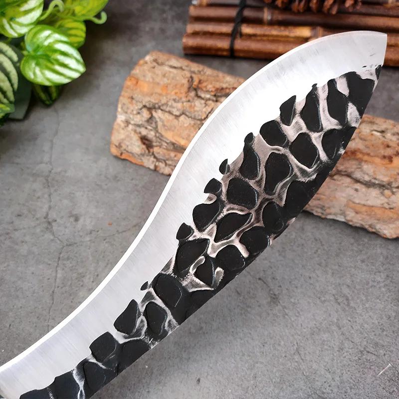 Stainless Steel Handle Kitchen Knives Chop Bone Cleaver Meat Vegetable Boning Butcher Knife Hand Forgedf Blade Chef Heavy Knife