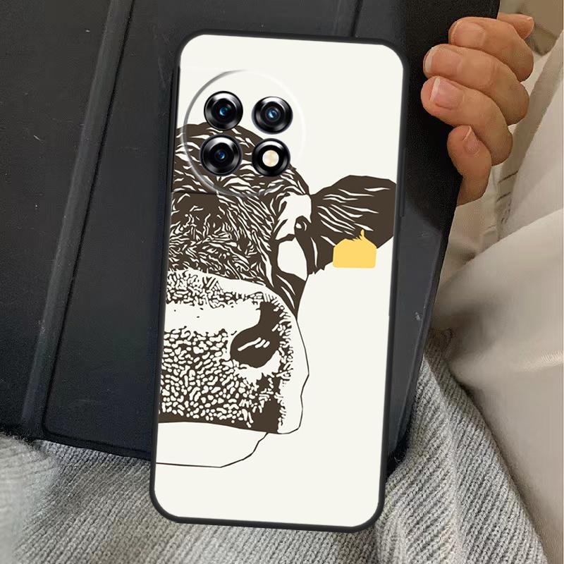 Cute Cow Moo Case For OnePlus 13R 12R 10R 13T 10T 8T 15 13 12 11 Nord CE 4 3 2 Lite N20 N30 Nord 5 Cover
