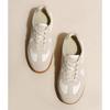 Abs Classic Lace-up Flat Bottom Casual Women's Splicing Retro Versatile Sports Little White Shoes Women