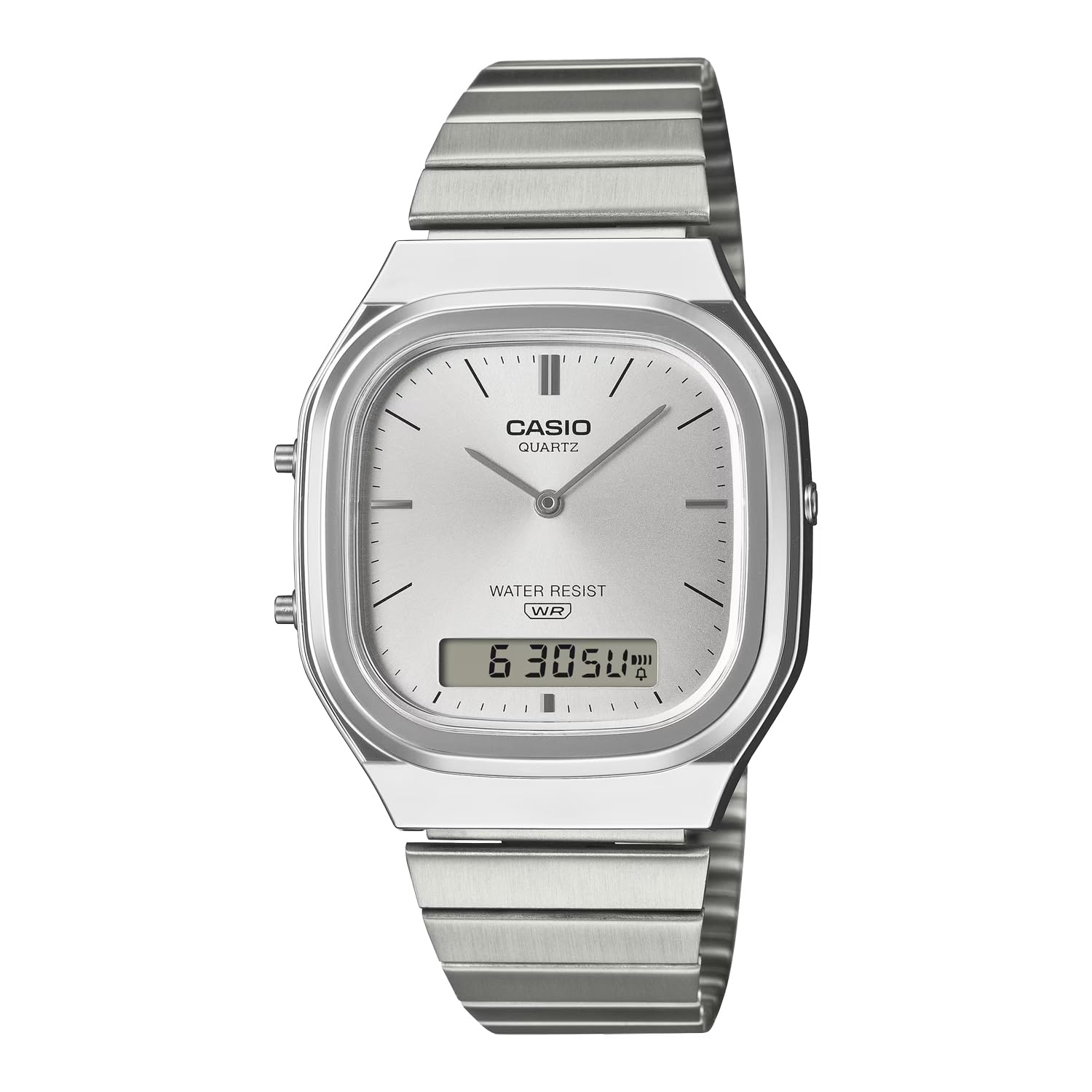 CASIO Quartz Watch Edgy Collection Unisex Dual Time Silver Overseas Model [Casio] Analog-Digital AQ-240E-7A [Used]