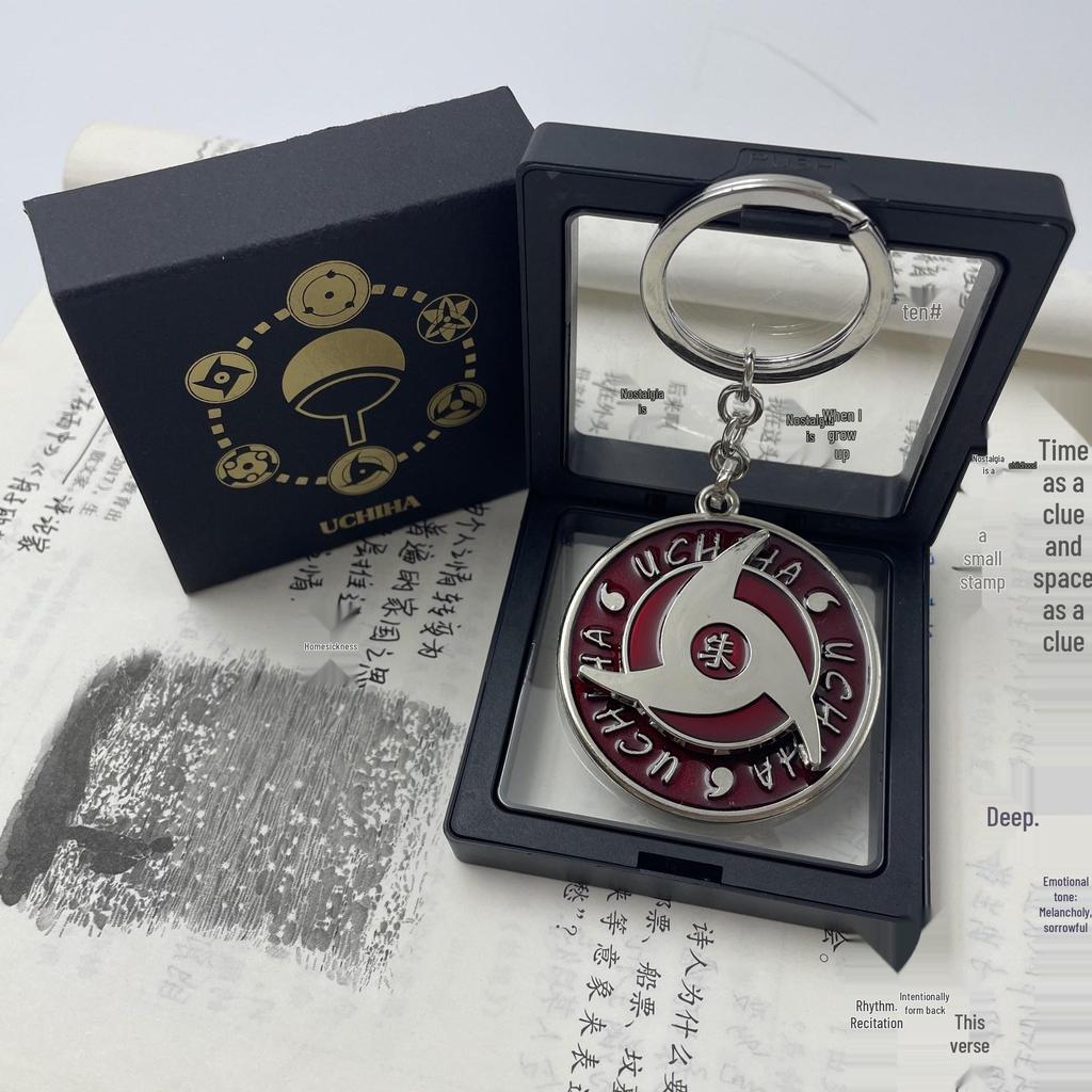 Rotatable Decompression Eternal Mangekyō Sharingan Anime Keychain Pendant