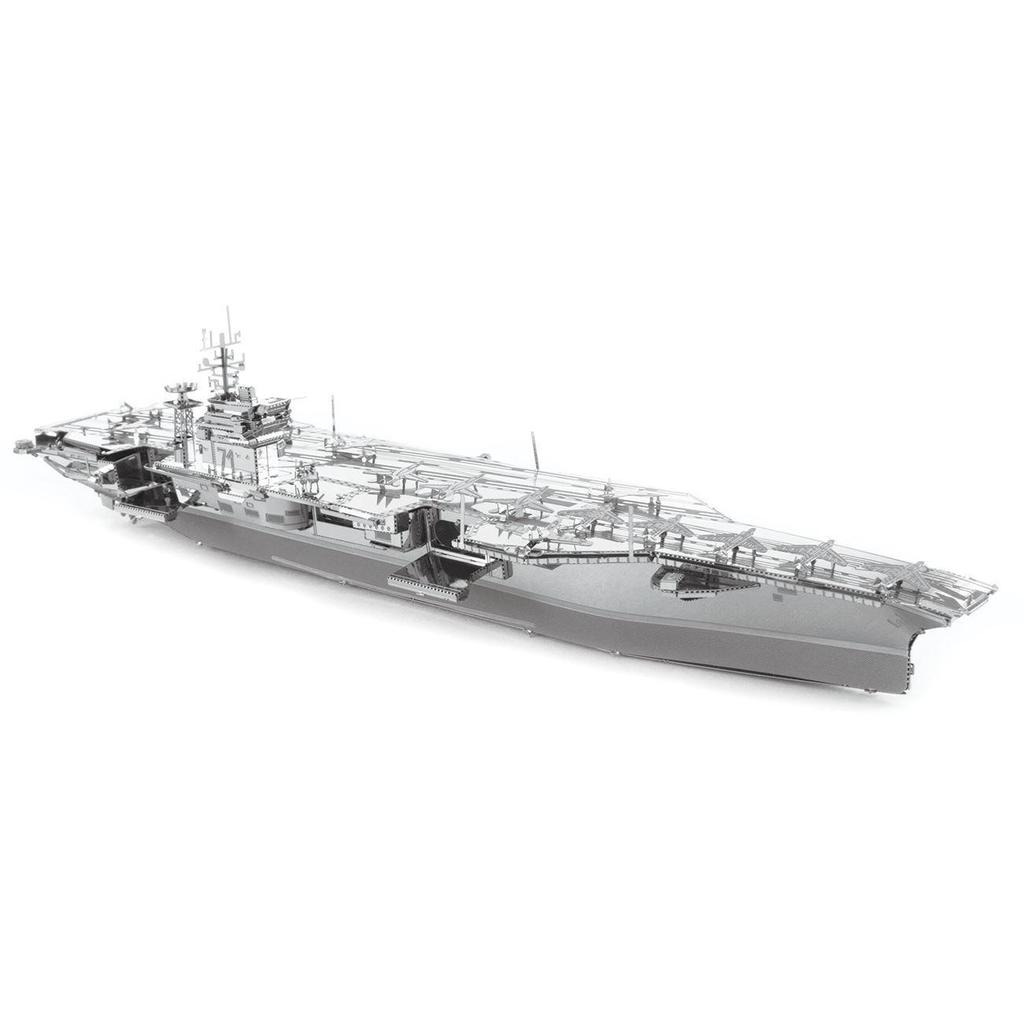Roosevelt Aircraft Carrier 3D Stainless Steel DIY Metal Puzzle - Glue-Free Assembly