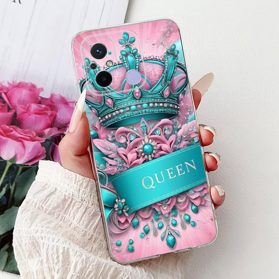 For Xiaomi Redmi 12C Case Cute Cat Luxury Butterfly Painted Cover 6.71'' Soft Silicone Phone Cases For Redmi 12C Redmi12C Fundas