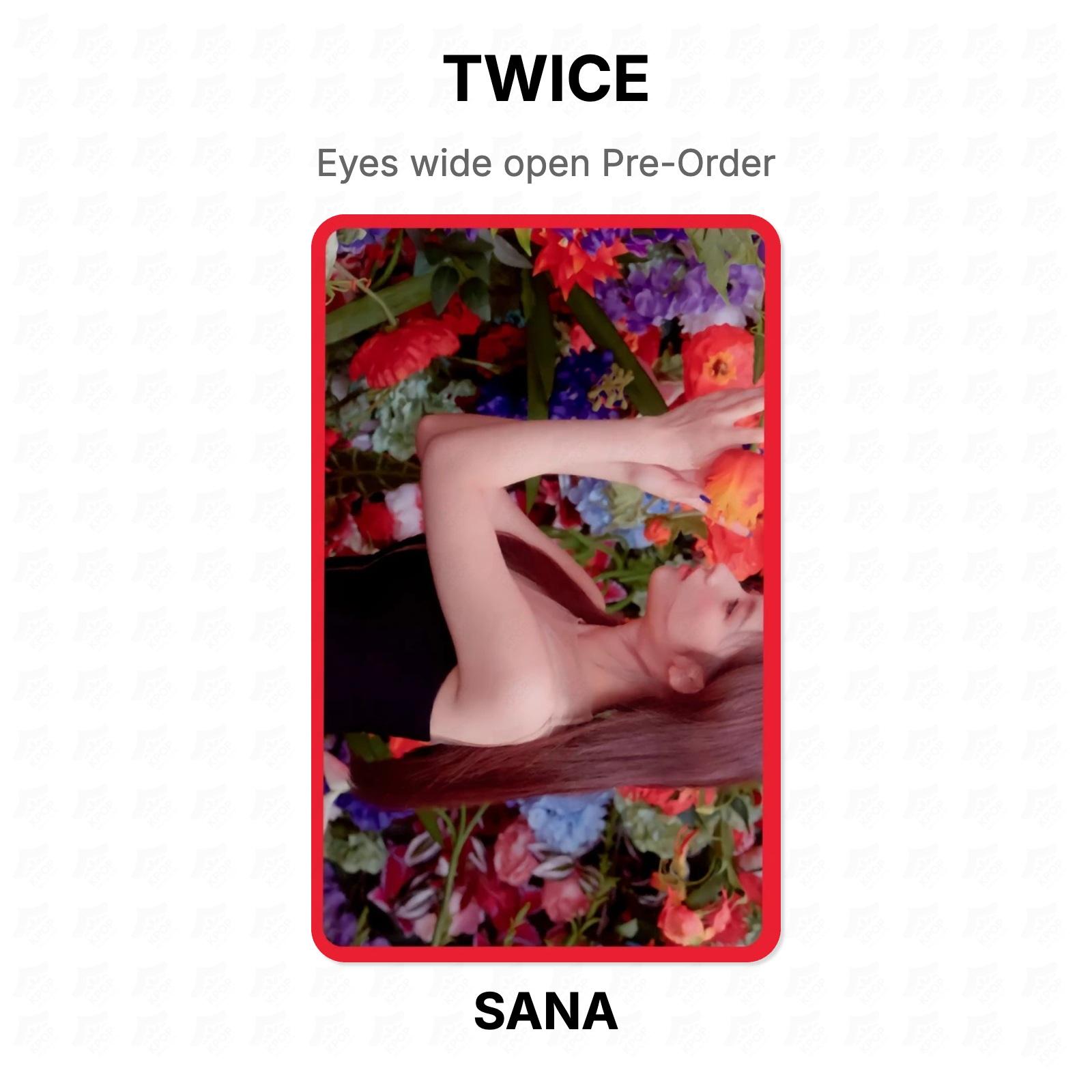 TWICE Eyes wide open Pre-Order Official Photocard SANA