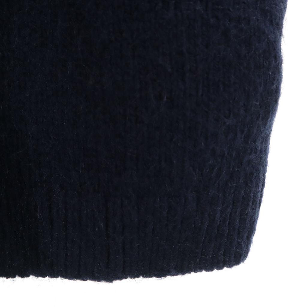 unused ZARA Long sleeve knit cardigan L Navy Women Used