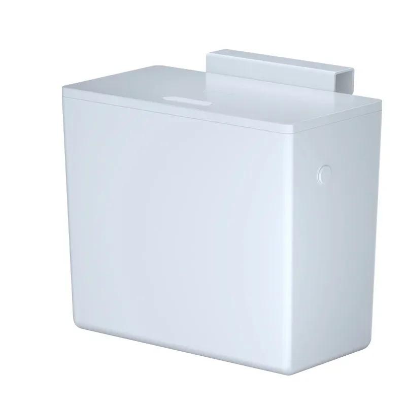 Wall Mounted Non Punching Kitchen and Toilet Trash Can with Lid Hands Free Wall Mounted Trash Can Over Cabinet Lid Design