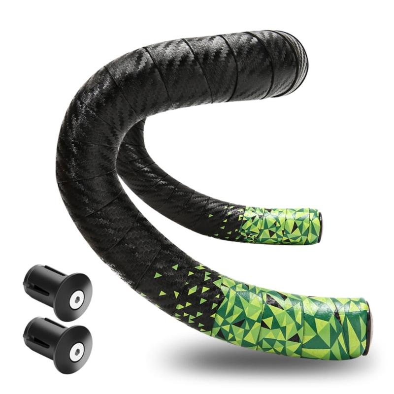 

2 шт. Велосипедная ручка, резиновая лента, велосипедные бинты, виброгасящая лента, улучшение сцепления для велоспорта зелёный